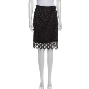 Burberry Vintage Navy Blue Lace Skirt